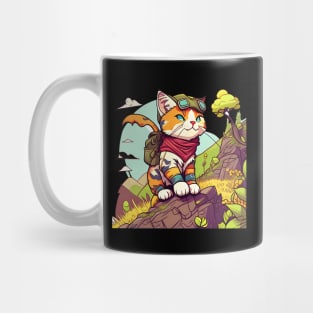 Colorful Cat Travel In The World - Funny Cats Mug